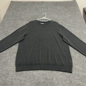 Fat Face Sweater Mens XL Grey Cotton Wool Blend Crew Neck Casual Classic